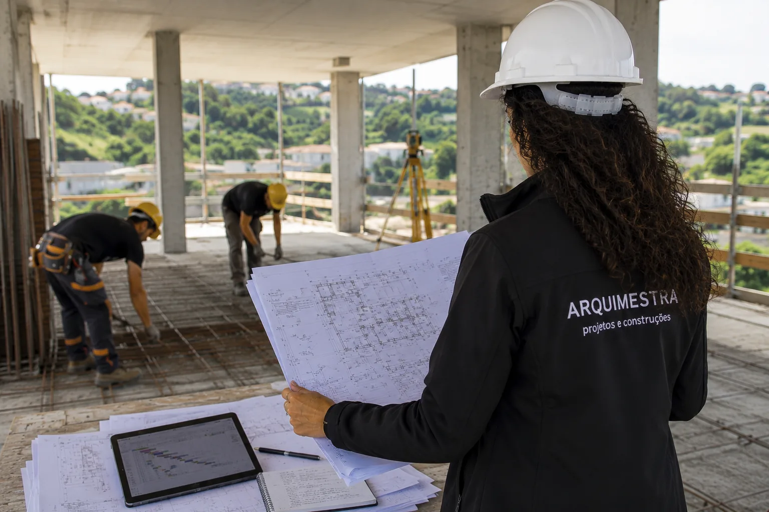 Verificação da execução em obra com a planta